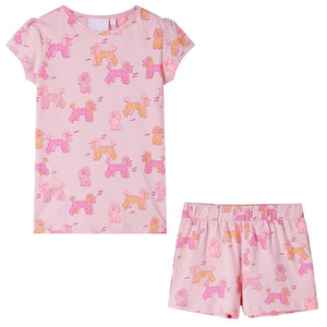 Vidaxl kinderpyjama met korte mouwen 104 lichtroze