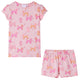Vidaxl kinderpyjama met korte mouwen 128 lichtroze