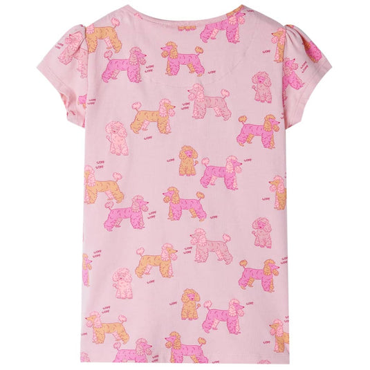 Vidaxl kinderpyjama met korte mouwen 128 lichtroze