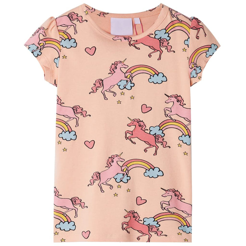 Cargue la imagen en el visor de la galería, Vidaxl kinderpyjama met korte mouwen 140 lichtoranje

