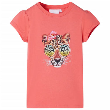 Vidaxl kindershirt 128 koraalkleurig