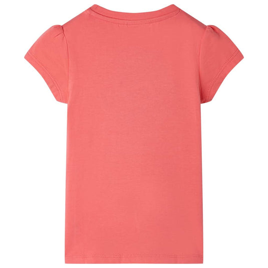 Vidaxl kindershirt 128 koraalkleurig
