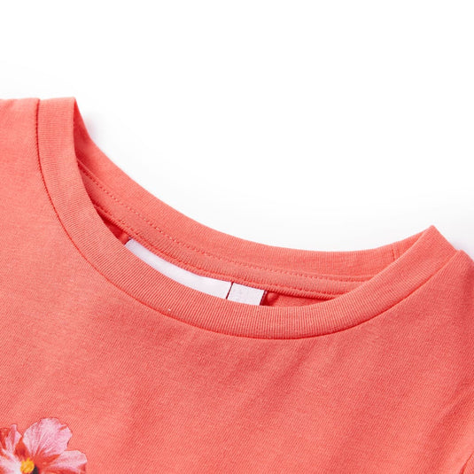 Vidaxl kindershirt 128 koraalkleurig