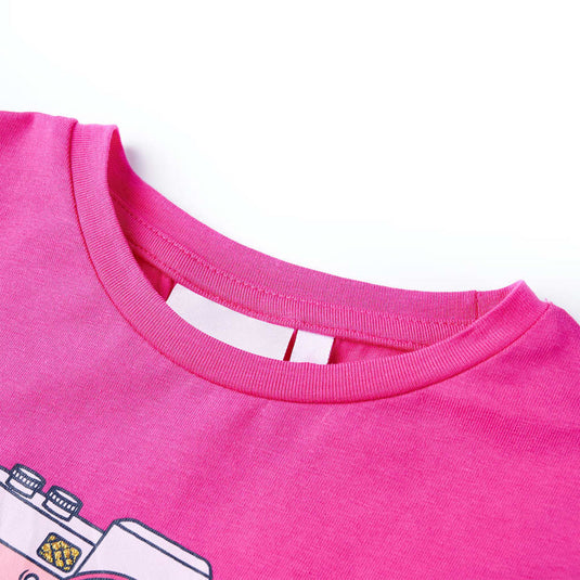 VidaXL Kindershirt 140 donkerroze