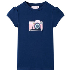 Vidaxl kindershirt 116 marineblauw