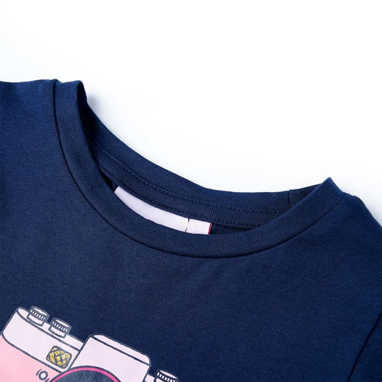 Vidaxl kindershirt 116 marineblauw