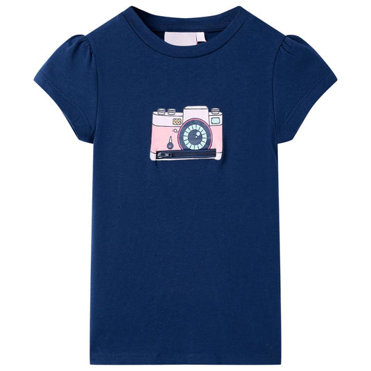 VidaXL Kindershirt 140 marineblauw
