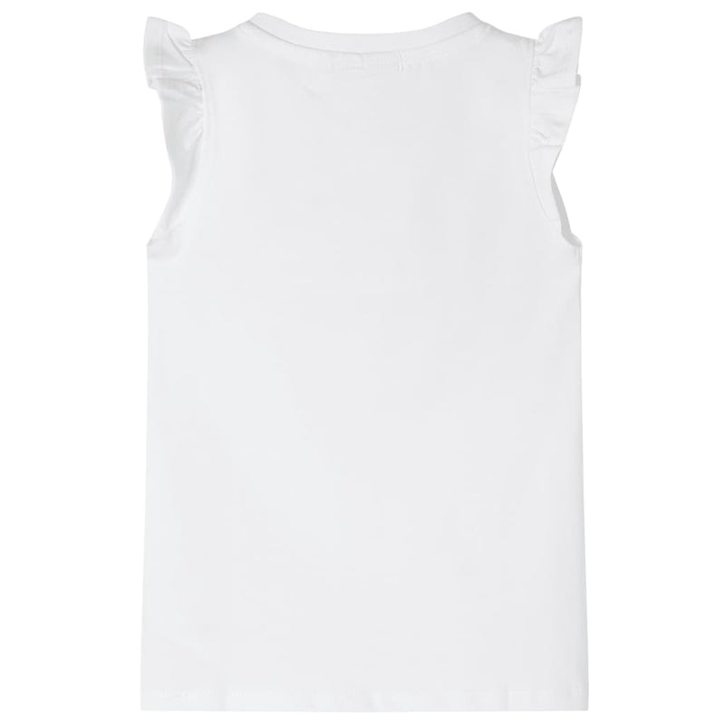 Load image into Gallery viewer, VidaXL Kindershirt met mouwen met ruches 92 wit

