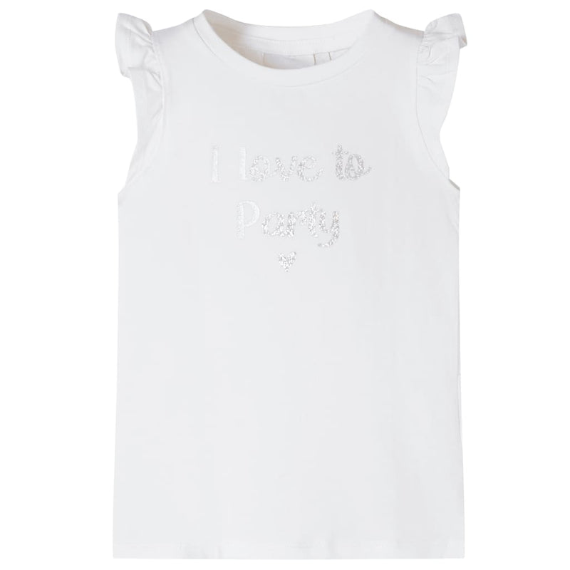 Load image into Gallery viewer, VidaXL Kindershirt met mouwen met ruches 128 wit
