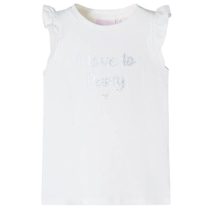 Vidaxl kindershirt met mouwen met ruches 140 wit