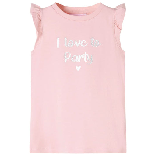 Vidaxl kindershirt met ruches aan de mouwen 104 lichtroze
