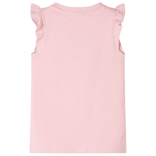 Vidaxl kindershirt met ruches aan de mouwen 104 lichtroze