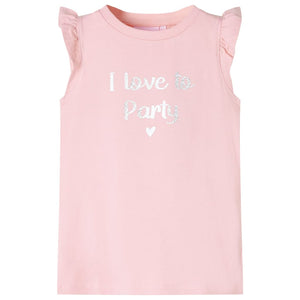 Vidaxl kindershirt met ruches aan de mouwen 116 lichtroze