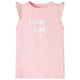 VidaXL Kindershirt met ruches aan de mouwen 128 lichtroze
