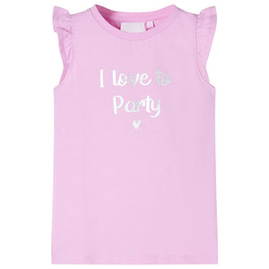 Vidaxl kindershirt met ruches aan de mouwen 104 lila