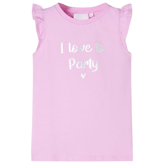 Vidaxl kindershirt met ruches aan de mouwen 104 lila