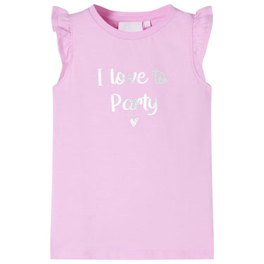 Vidaxl kindershirt met ruches aan de mouwen 104 lila