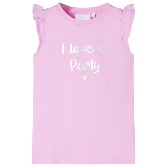 Vidaxl kindershirt met ruches aan de mouwen 116 lila
