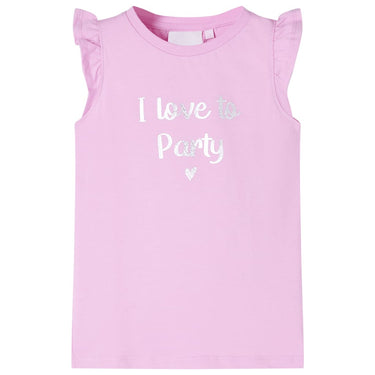 Vidaxl kindershirt met ruches aan de mouwen 116 lila
