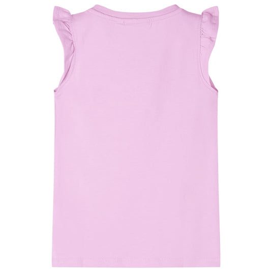 Vidaxl kindershirt met ruches aan de mouwen 128 lila
