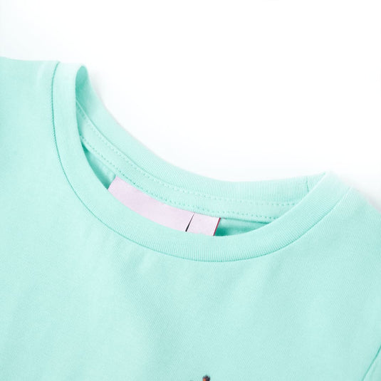 Vidaxl kindershirt 116 lichtzeeblauw