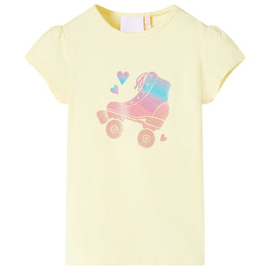 Vidaxl kindershirt 116 zachtgeel