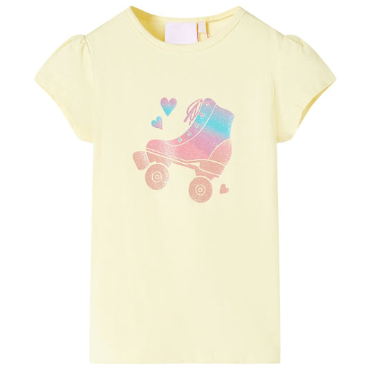 Vidaxl kindershirt 116 zachtgeel