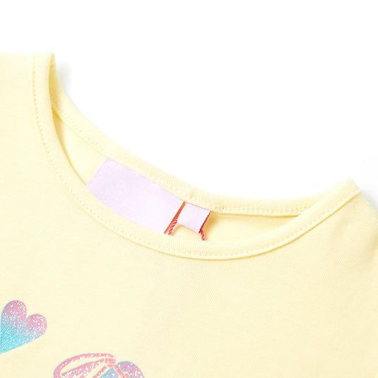 Vidaxl kindershirt 116 zachtgeel