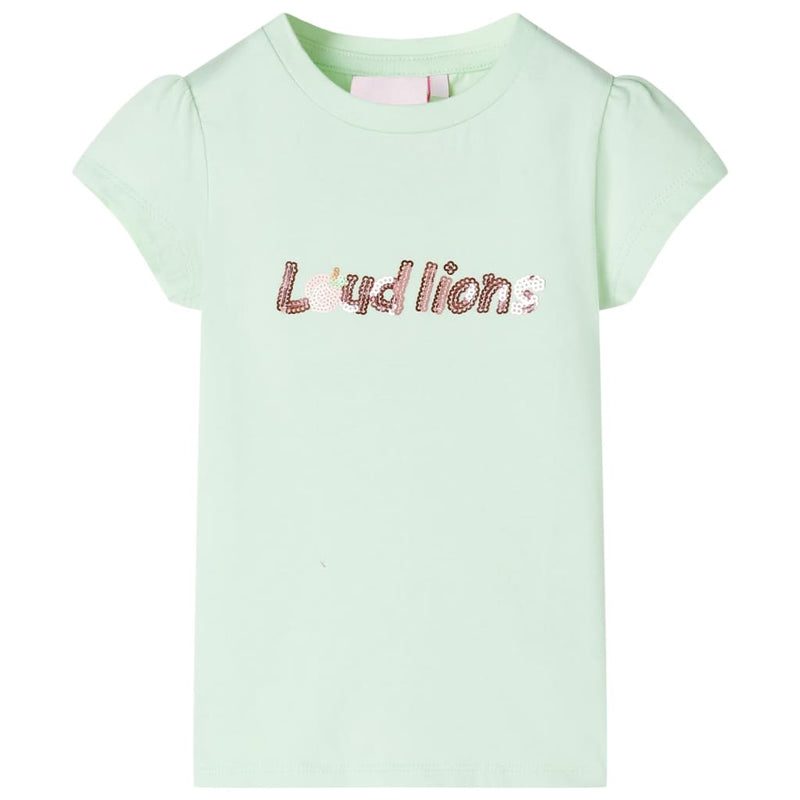 Load image into Gallery viewer, VidaXL Kindershirt met kapmouwen 104 zachtgroen
