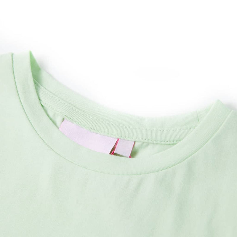 Load image into Gallery viewer, VidaXL Kindershirt met kapmouwen 104 zachtgroen
