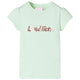 VidaXL Kindershirt met kapmouwen 116 zachtgroen