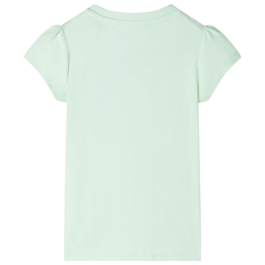 VidaXL Kindershirt met kapmouwen 116 zachtgroen