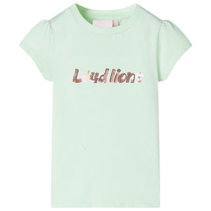 VidaXL Kindershirt met kapmouwen 140 zachtgroen