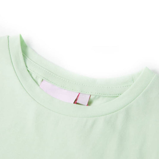 VidaXL Kindershirt met kapmouwen 140 zachtgroen