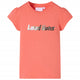 VidaXL Kindershirt met kapmouwen 104 koraalkleurig