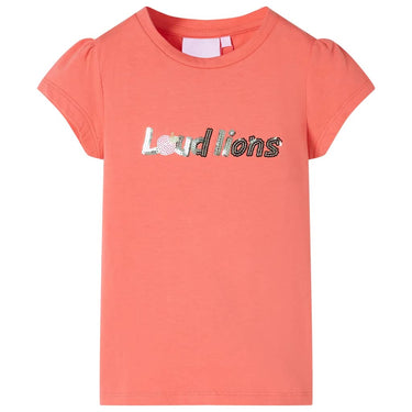 Vidaxl kindershirt met kapmouwen 140 koraalkleurig
