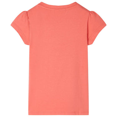 Vidaxl kindershirt met kapmouwen 140 koraalkleurig
