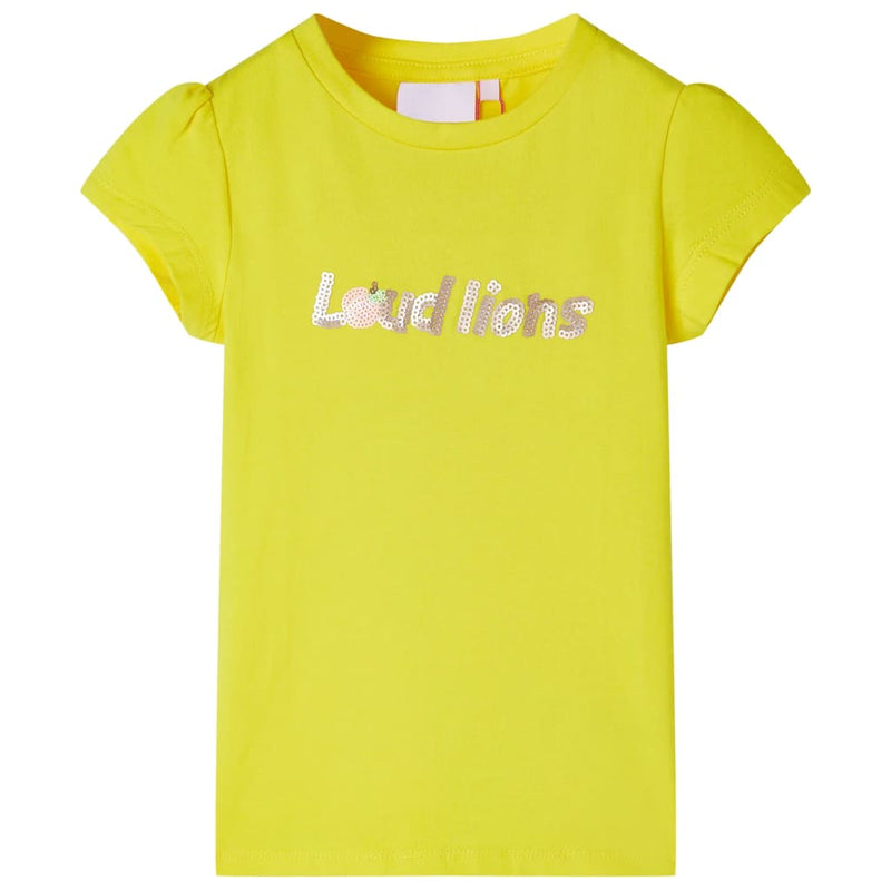 Load image into Gallery viewer, VidaXL Kindershirt met kapmouwen 116 felgeel
