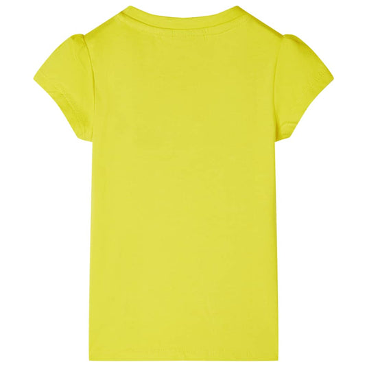 VidaXL Kindershirt met kapmouwen 116 felgeel