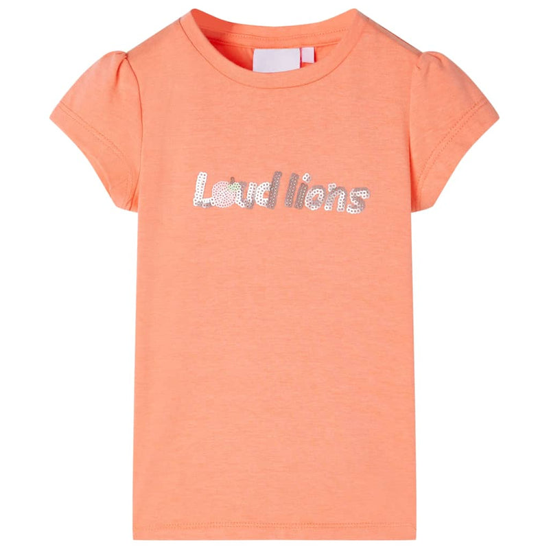 Load image into Gallery viewer, VidaXL Kindershirt met kapmouwen 92 neonoranje

