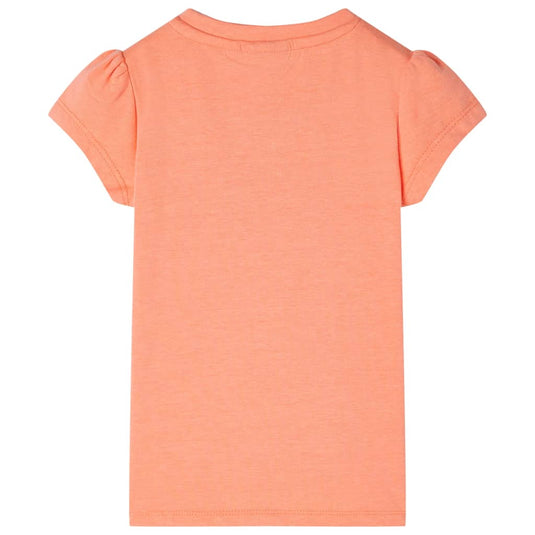 VidaXL Kindershirt met kapmouwen 104 neonoranje