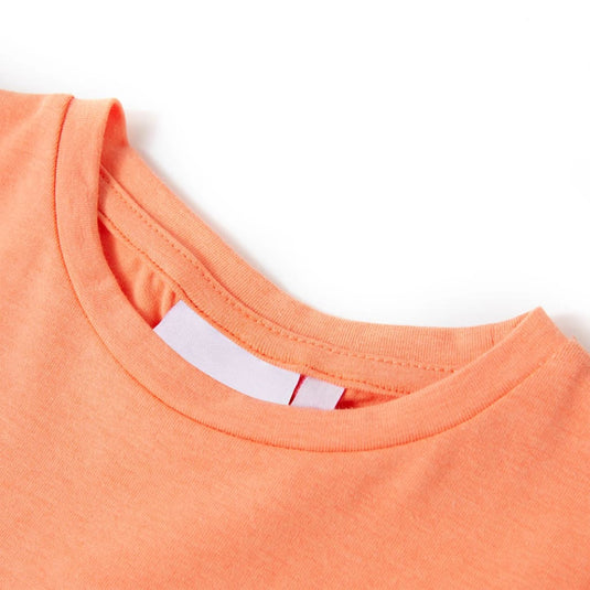 VidaXL Kindershirt met kapmouwen 104 neonoranje