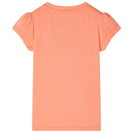 VidaXL Kindershirt met kapmouwen 140 neonoranje