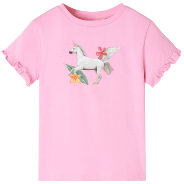 Vidaxl kindershirt met korte mouwen 116 felroze