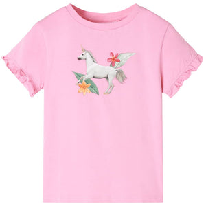 VidaXL Kindershirt met korte mouwen 140 felroze