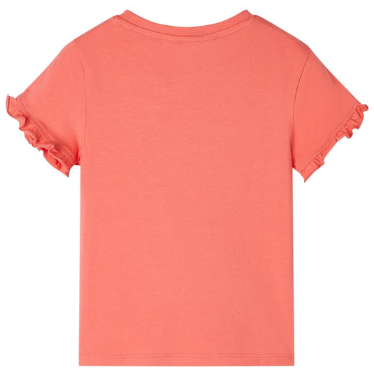VidaXL Kindershirt met korte mouwen 92 koraalkleurig