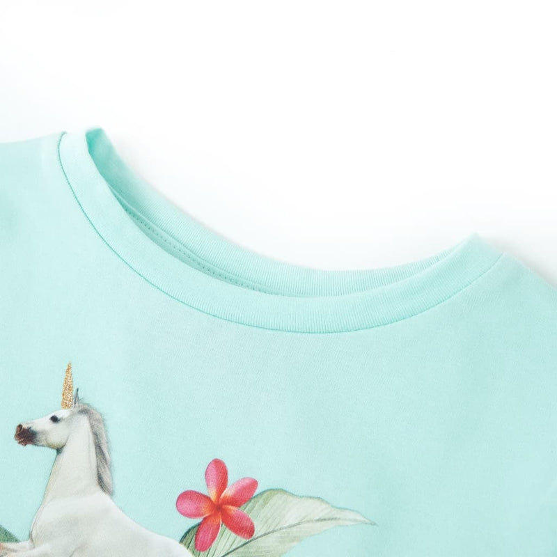 Load image into Gallery viewer, VidaXL Kindershirt met korte mouwen 92 lichtzeeblauw
