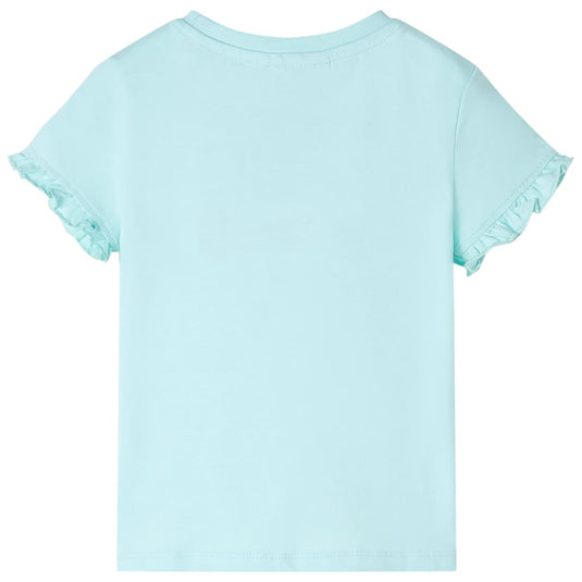 Vidaxl kindershirt met korte mouwen 116 lichtzeeblauw