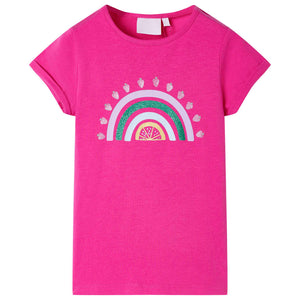 Vidaxl kindershirt 104 donkerroze