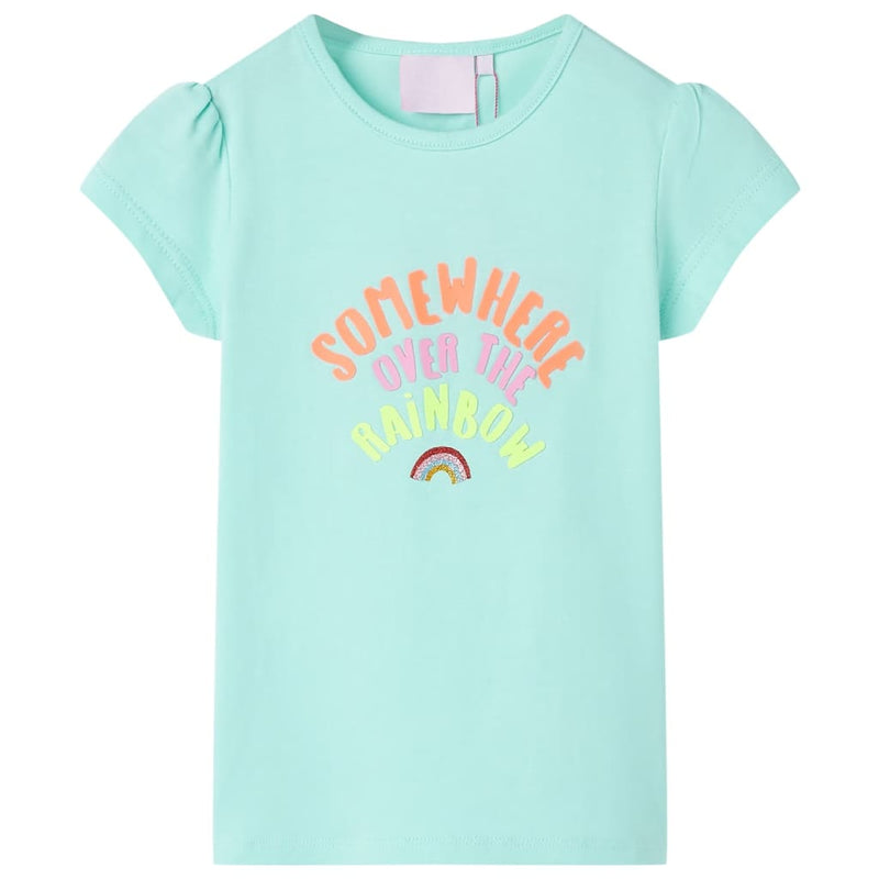 Afbeelding laden in galerijviewer, VidaXL Kindershirt 128 lichtzeeblauw
